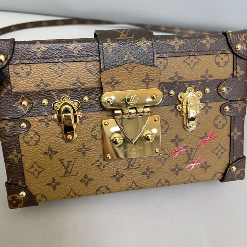Louis Vuitton Petite Malle Monogram Reverse Monogram Brown