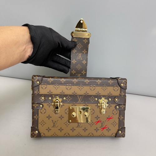 Louis Vuitton Petite Malle Monogram Reverse Monogram Brown