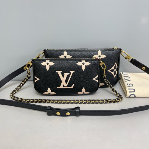Louis Vuitton Multi Pochette Accessories Monogram Empreinte Giant Black