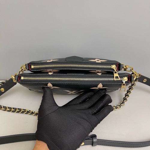 Louis Vuitton Multi Pochette Accessories Monogram Empreinte Giant Black