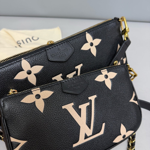 Louis Vuitton Multi Pochette Accessories Monogram Empreinte Giant Black