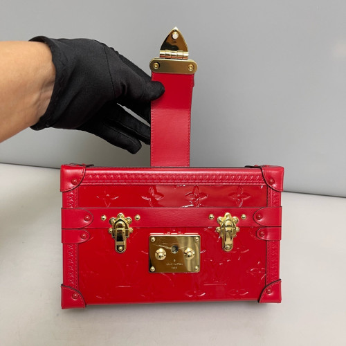 Louis Vuitton Petite Malle Vernis Red