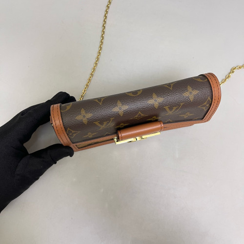Louis Vuitton Dauphine Chain Wallet Monogram Reverse Monogram Brown