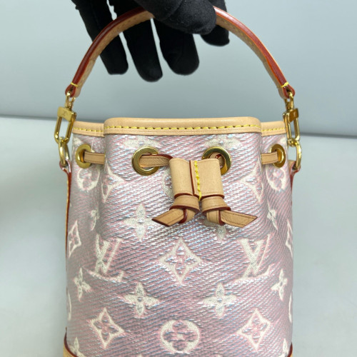 Louis Vuitton Nano Noe Monogram Pink Beige