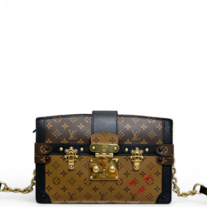 Louis Vuitton Trunk Clutch Monogram Reverse Monogram Brown