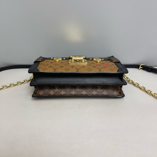 Louis Vuitton Trunk Clutch Monogram Reverse Monogram Brown