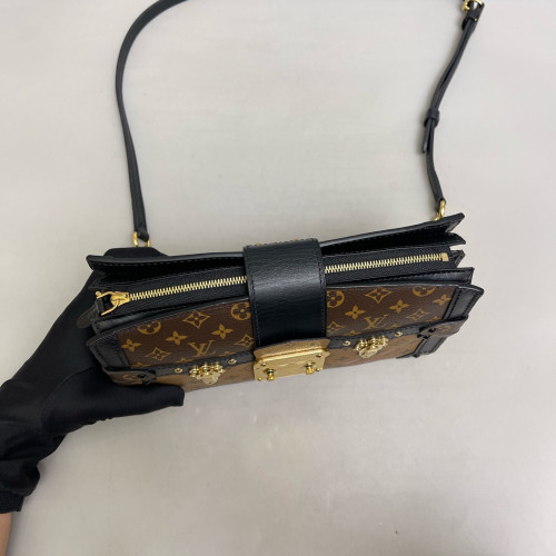 Louis Vuitton Trunk Clutch Monogram Reverse Monogram Brown
