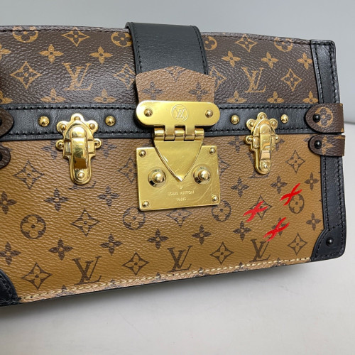 Louis Vuitton Trunk Clutch Monogram Reverse Monogram Brown