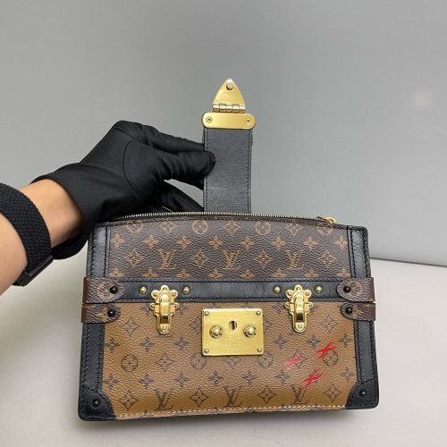 Louis Vuitton Trunk Clutch Monogram Reverse Monogram Brown