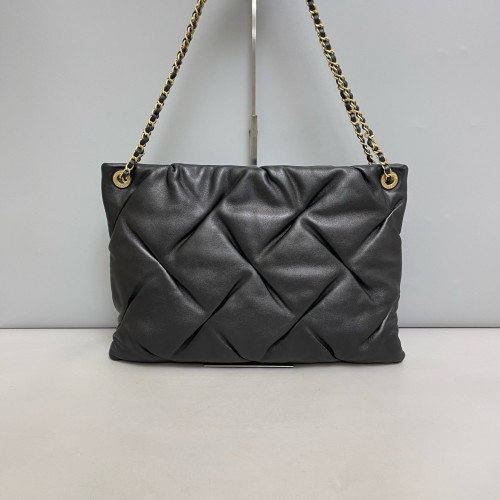 Chanel Quilted Shoulder Bag Calfskin Black
