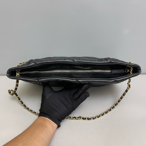 Chanel Quilted Shoulder Bag Calfskin Black
