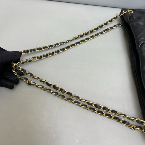 Chanel Quilted Shoulder Bag Calfskin Black