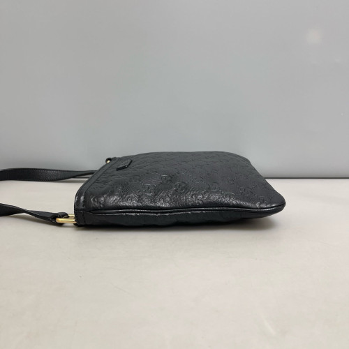 Gucci Flat Messenger Guccissima Black