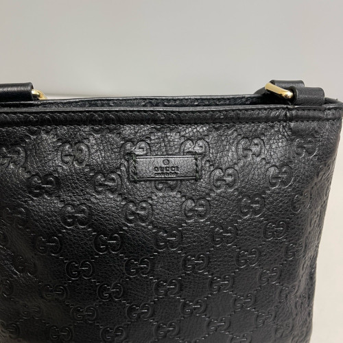 Gucci Flat Messenger Guccissima Black