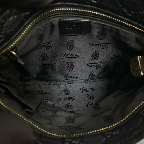 Gucci Flat Messenger Guccissima Black