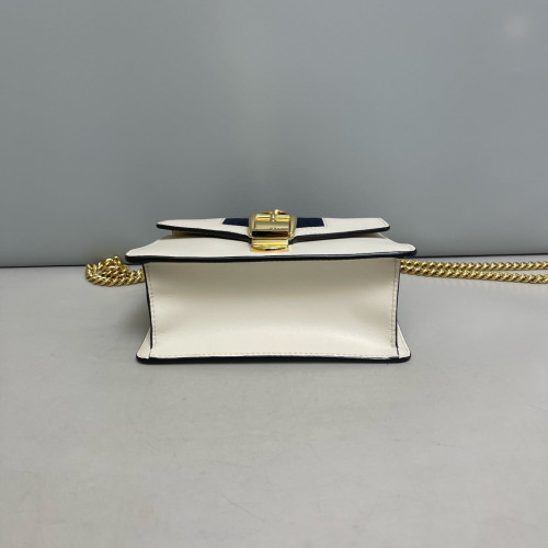 Gucci Mini Sylvie Shoulder Bag Calfskin White