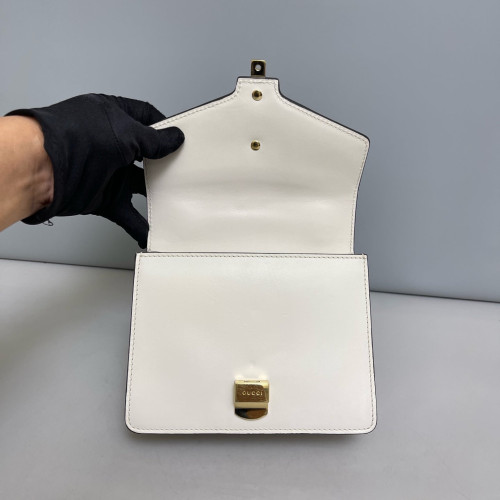 Gucci Mini Sylvie Shoulder Bag Calfskin White