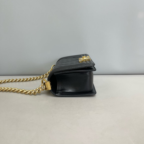 Chanel Quilted Mini Boy Flap Grained Calfskin Black