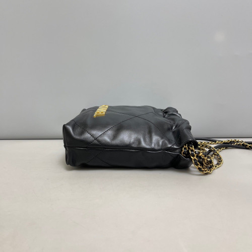 Chanel Quilted Mini 22 Bag Calfskin Black