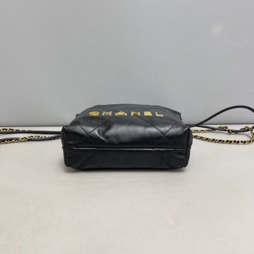 Chanel Quilted Mini 22 Bag Calfskin Black