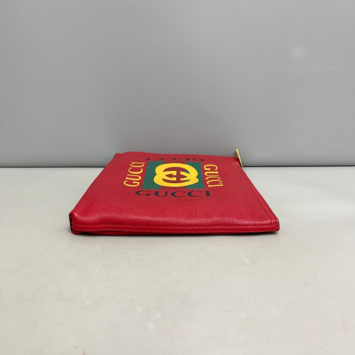 Gucci Clutch Grained Calfskin Red