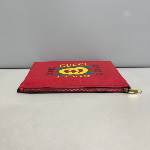 Gucci Clutch Grained Calfskin Red