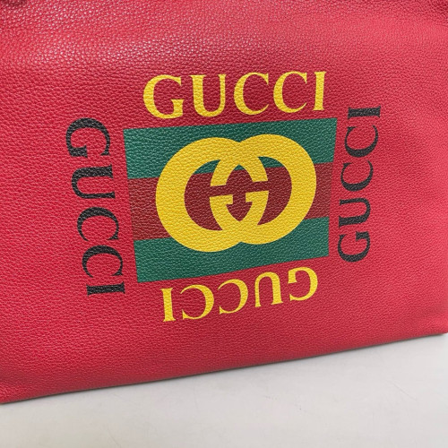 Gucci Clutch Grained Calfskin Red