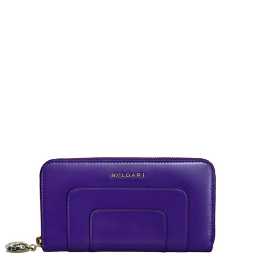 Bvlgari Serpenti Forever Continental Wallet Calfskin Purple