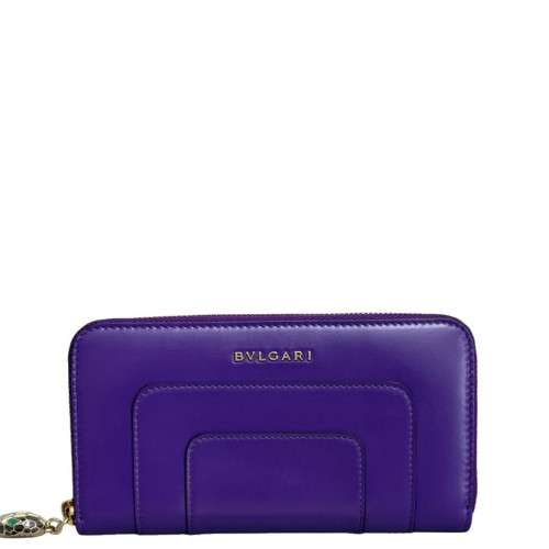 Bvlgari Serpenti Forever Continental Wallet Calfskin Purple