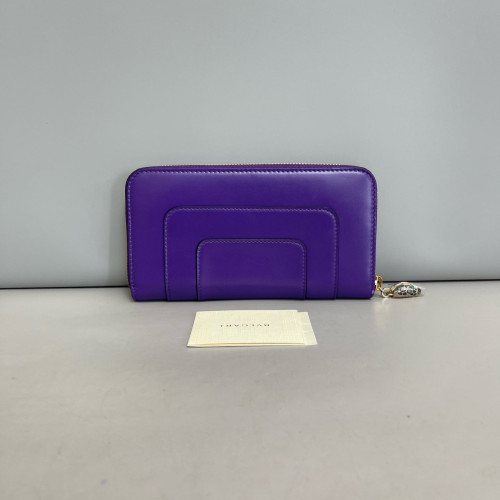 Bvlgari Serpenti Forever Continental Wallet Calfskin Purple