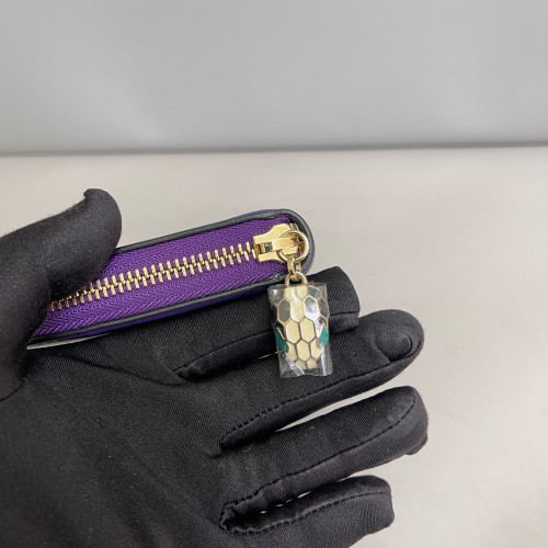 Bvlgari Serpenti Forever Continental Wallet Calfskin Purple