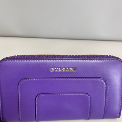 Bvlgari Serpenti Forever Continental Wallet Calfskin Purple