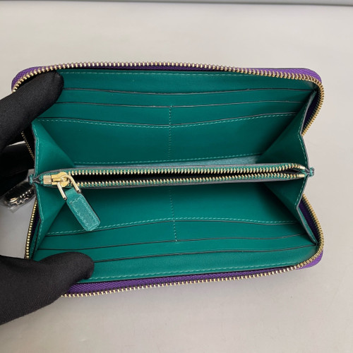 Bvlgari Serpenti Forever Continental Wallet Calfskin Purple