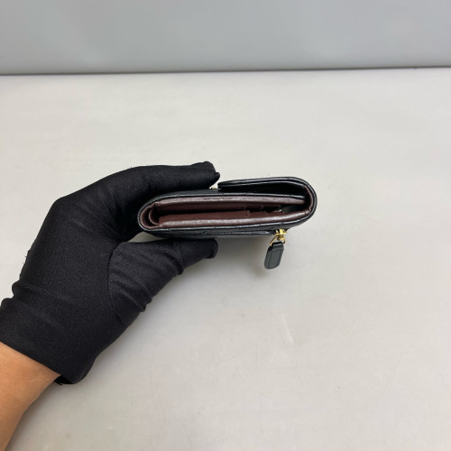Chanel Quilted Flap Wallet Lambskin Black