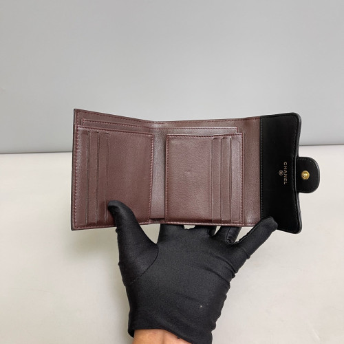 Chanel Quilted Flap Wallet Lambskin Black