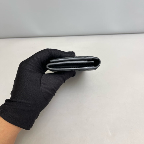 Bottega Veneta Continental Wallet Lambskin Intrecciato Nappa Black