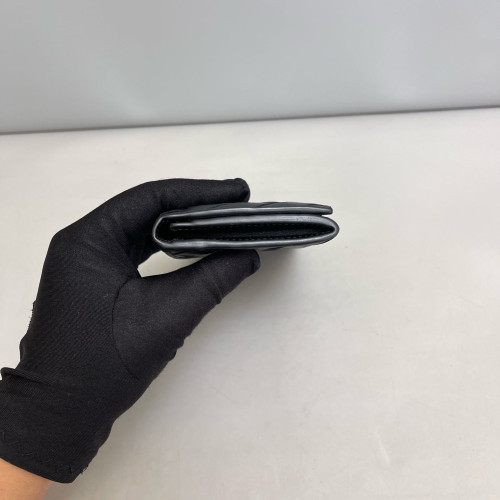Bottega Veneta Continental Wallet Lambskin Intrecciato Nappa Black