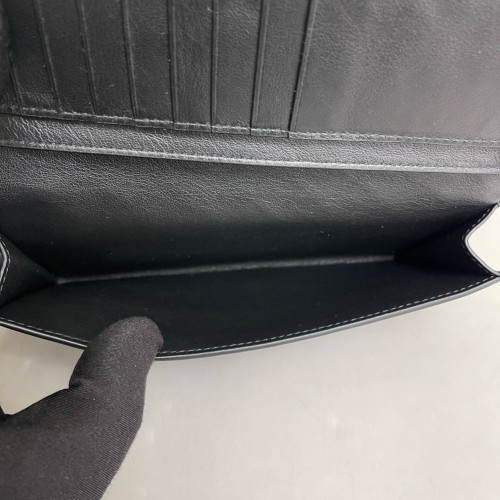 Bottega Veneta Continental Wallet Lambskin Intrecciato Nappa Black
