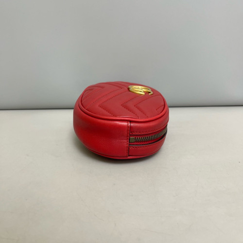 Gucci Matelasse GG Marmont Belt Bag Calfskin Red
