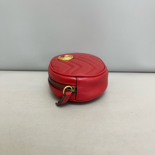 Gucci Matelasse GG Marmont Belt Bag Calfskin Red