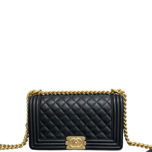 Chanel Quilted Medium Boy Flap Calfskin Black