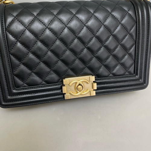 Chanel Quilted Medium Boy Flap Calfskin Black