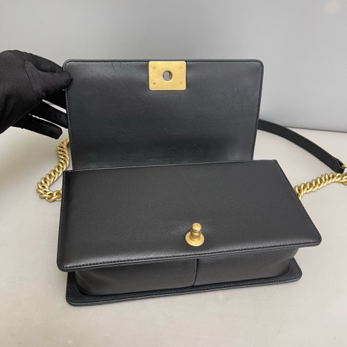 Chanel Quilted Medium Boy Flap Calfskin Black