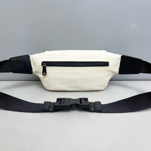 Burberry Bumbag Canvas Calfskin Black White