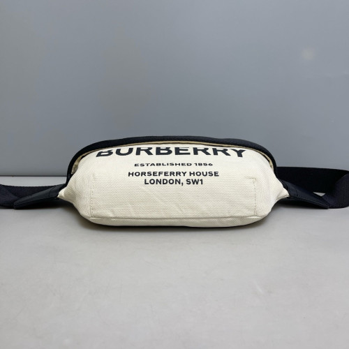 Burberry Bumbag Canvas Calfskin Black White