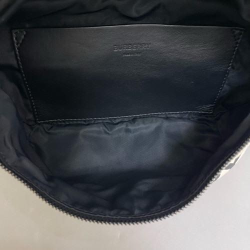 Burberry Bumbag Canvas Calfskin Black White