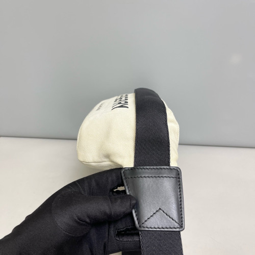 Burberry Bumbag Canvas Calfskin Black White