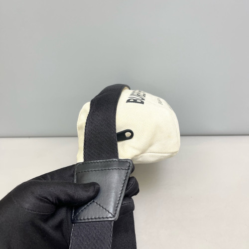 Burberry Bumbag Canvas Calfskin Black White