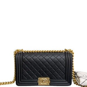 Chanel Quilted Medium Boy Flap Calfskin Black