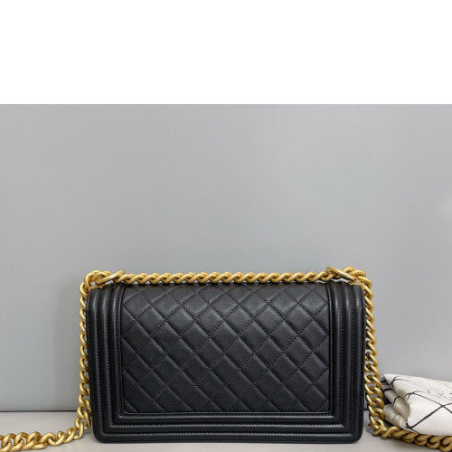 Chanel Quilted Medium Boy Flap Calfskin Black